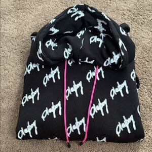 PLAYBOY Black Hoodie with Pink Accents